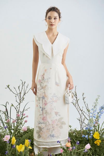 Thiết kế áo dài cách tân từ chất liệu organza