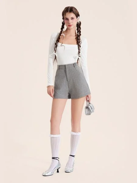 Quần short form cơ bản 2 túi xéo màu xám