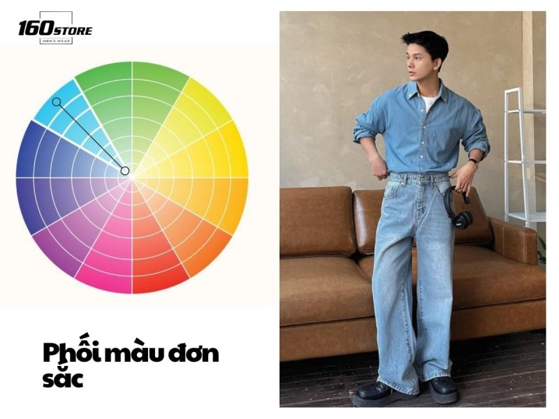 Phối đồ theo màu đơn sắc cho nam