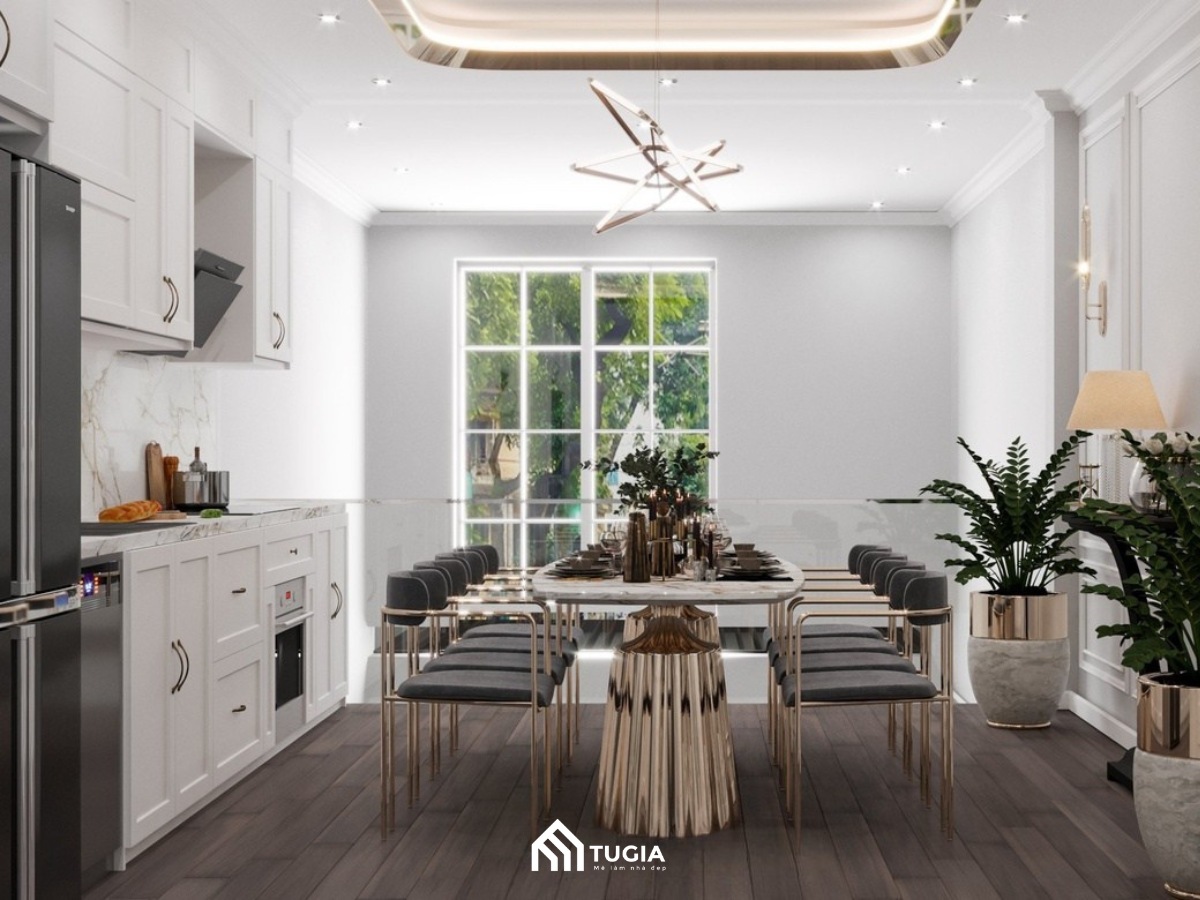 Xu hướng thiết kế phòng bếp với những mảng cây xanh gần gũi với thiên nhiên