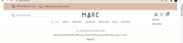 Giao diện tạo tài khoản trên website
