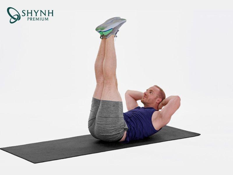 Bài tập giảm mỡ bụng Vertical Leg Crunch