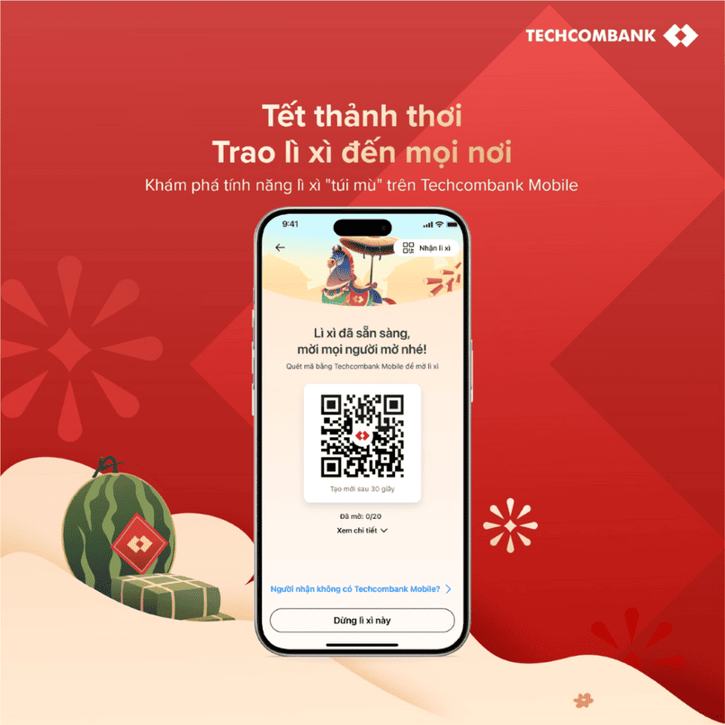 Tết thảnh thơi với Techcombank Mobile