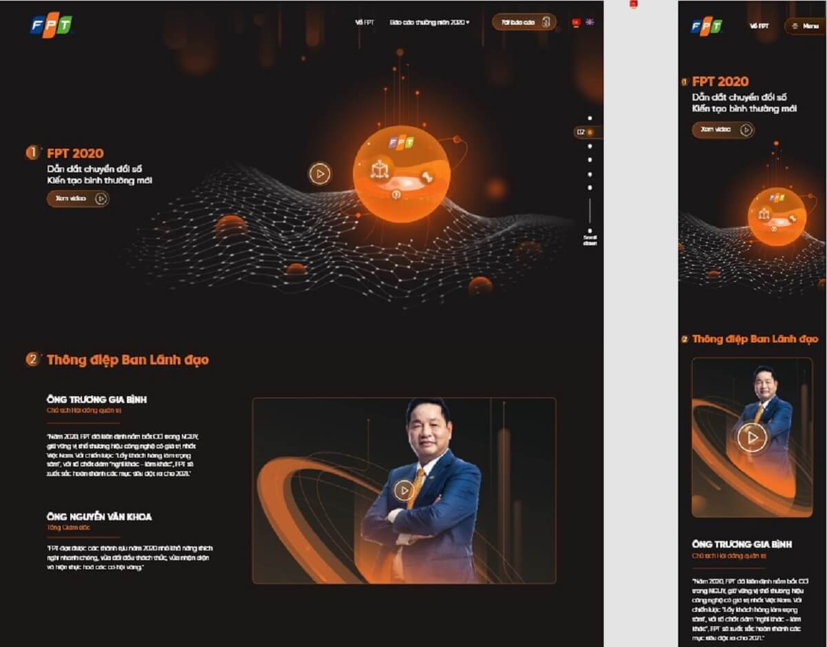 Thiết kế website cho công ty FPT - FPT AR