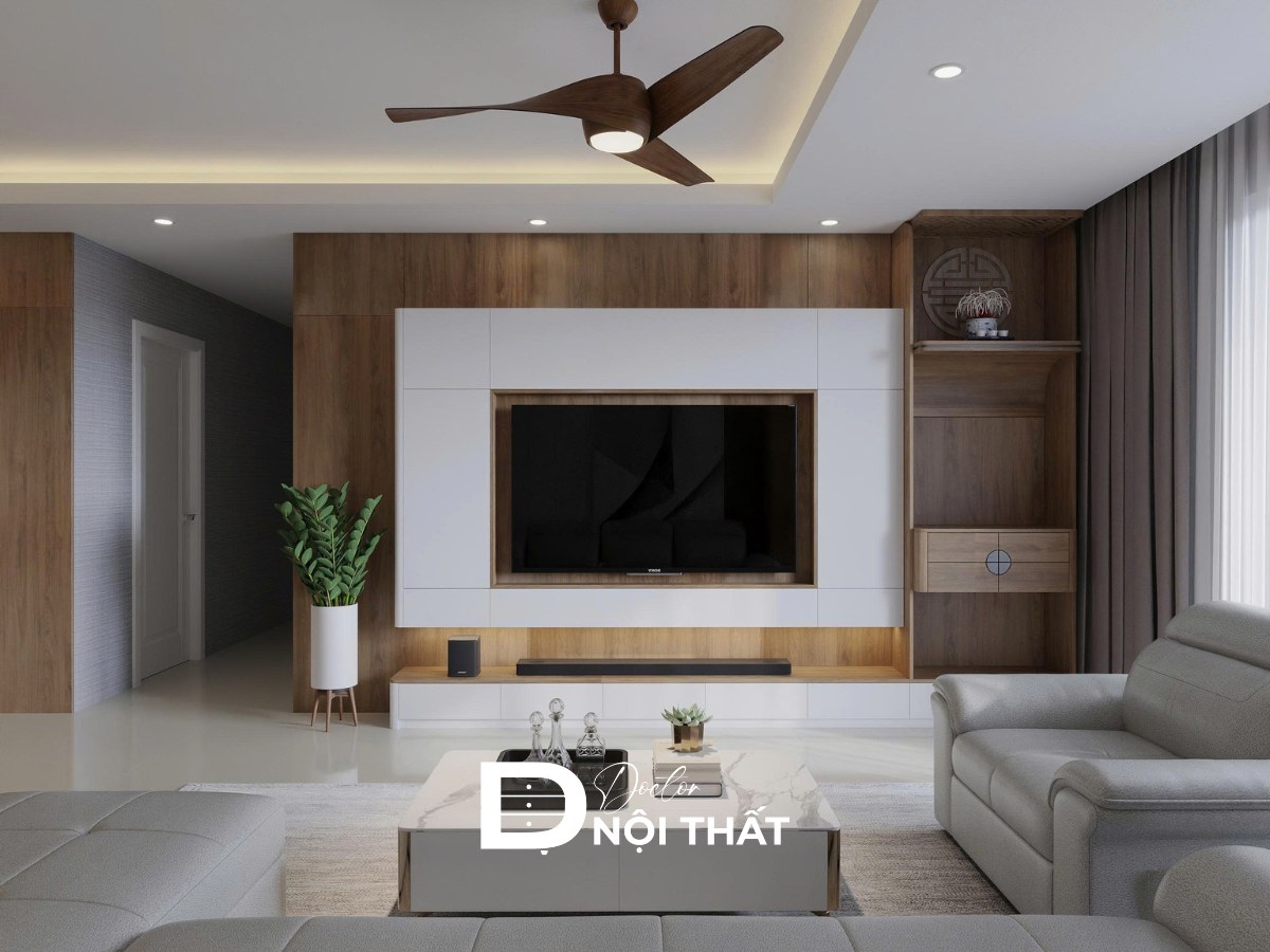 Mẫu trang trí phòng khách đẹp theo phong cách hiện đại cho chung cư