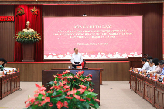 Tổng Bí thư, Chủ tịch nước Tô Lâm làm việc với Thành ủy Hà Nội