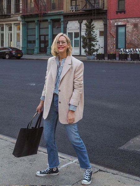 Áo sơ mi kết hợp blazer