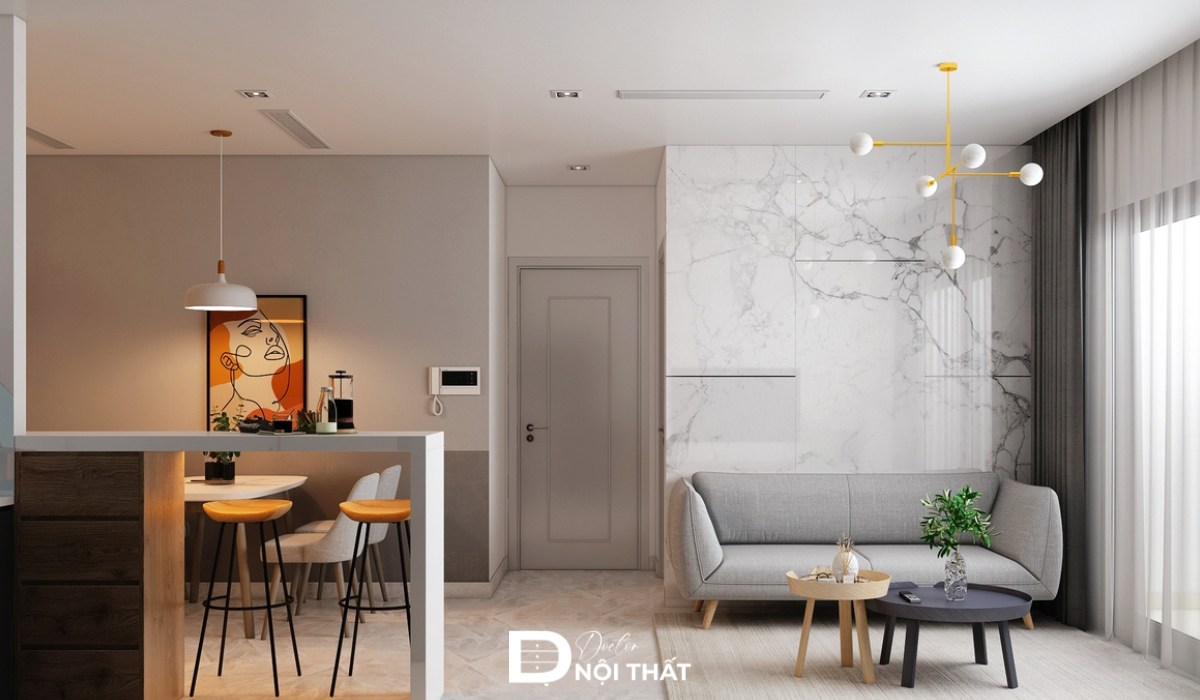 Vị trí cửa ra vào của phòng khách