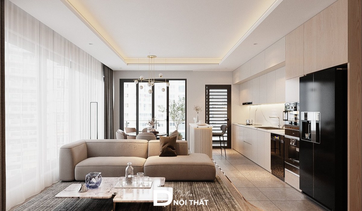 Thiết kế trần nhà cho phòng khách 10m2