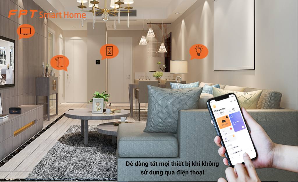 Kiểm soát dễ dàng mọi thiết bị khi không sử dụng qua điện thoại
