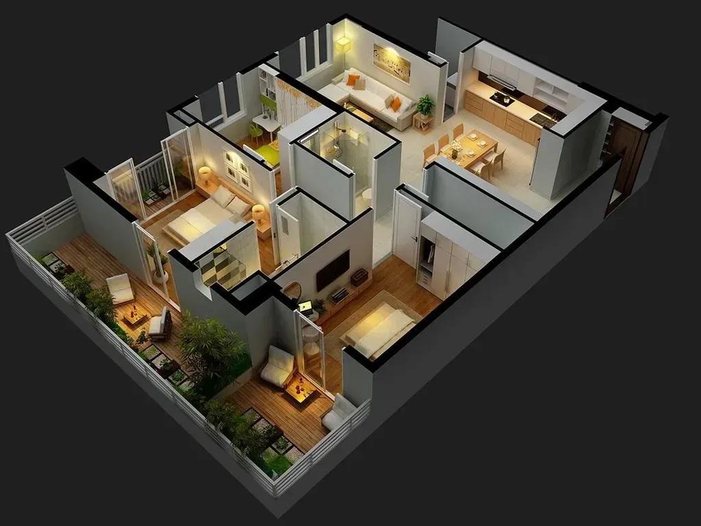 Bảng màu sáng giúp phòng ngủ nhỏ nhìn thoáng hơn