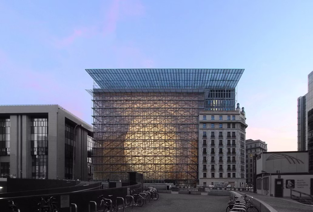 Seat of the European Council với mặt tiền tái chế