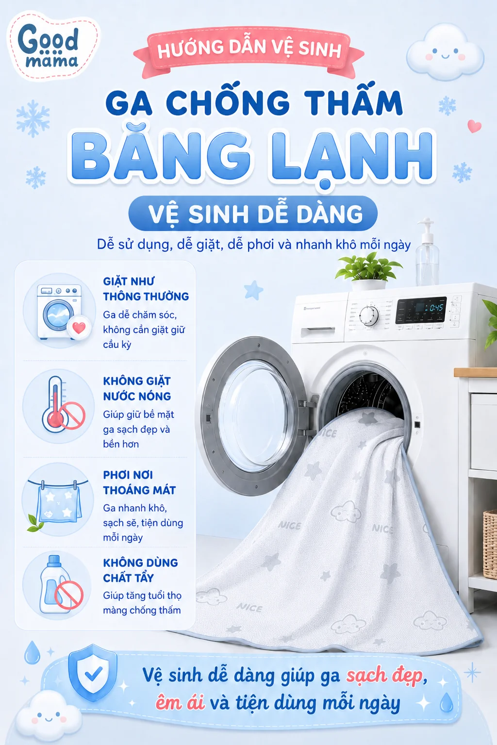Cách vệ sinh chăn ga để sử dụng bền hơn