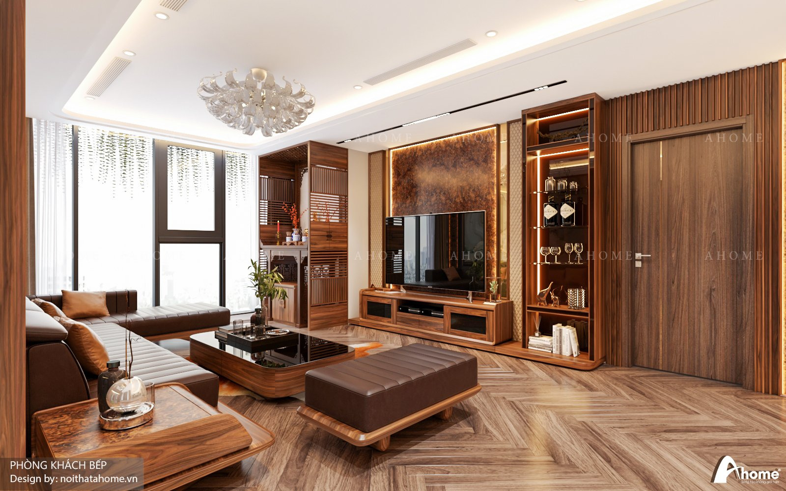 Thiết kế phòng khách sinh hoạt chung tại Ahome