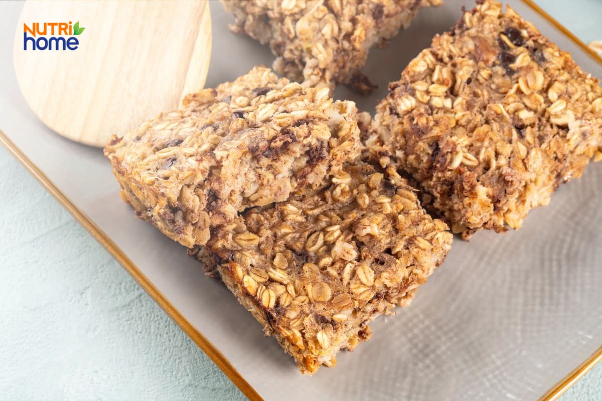 Bánh yến mạch nướng dùng cho bữa phụ eat clean