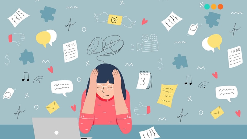 Người bị stress thường quá tải suy nghĩ