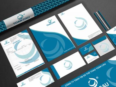 Thiết kế logo công ty xây dựng thể thao Toàn Cầu