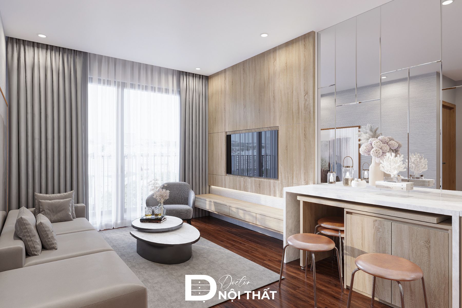 Căn hộ dưới 30m2 hiện đại gọn gàng