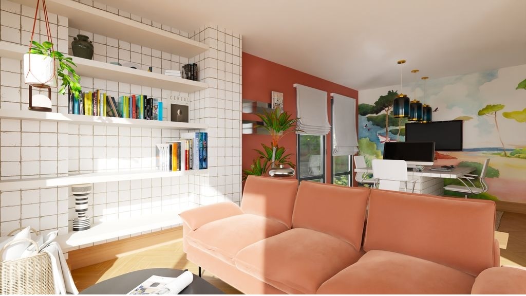 Nội thất đường cong mềm