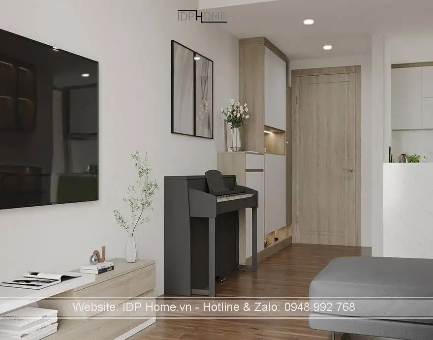 Không gian phòng ngủ chung cư cần ưu tiên lối đi và mảng trống