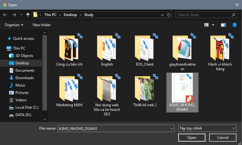 Tải file PDF lên từ máy tính để bắt đầu quá trình xử lý