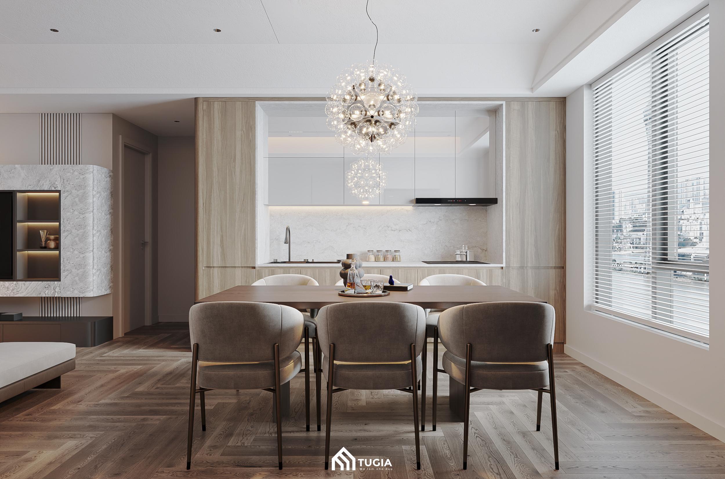 Ý tưởng thiết kế nhà bếp hiện đại chung cư theo hướng mở