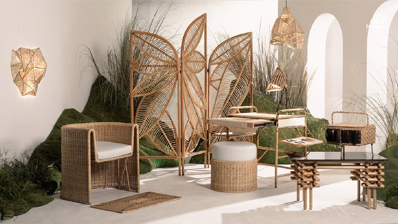 Sử dụng vật liệu thân thiện môi trường, gỗ tái sinh và craft bản địa