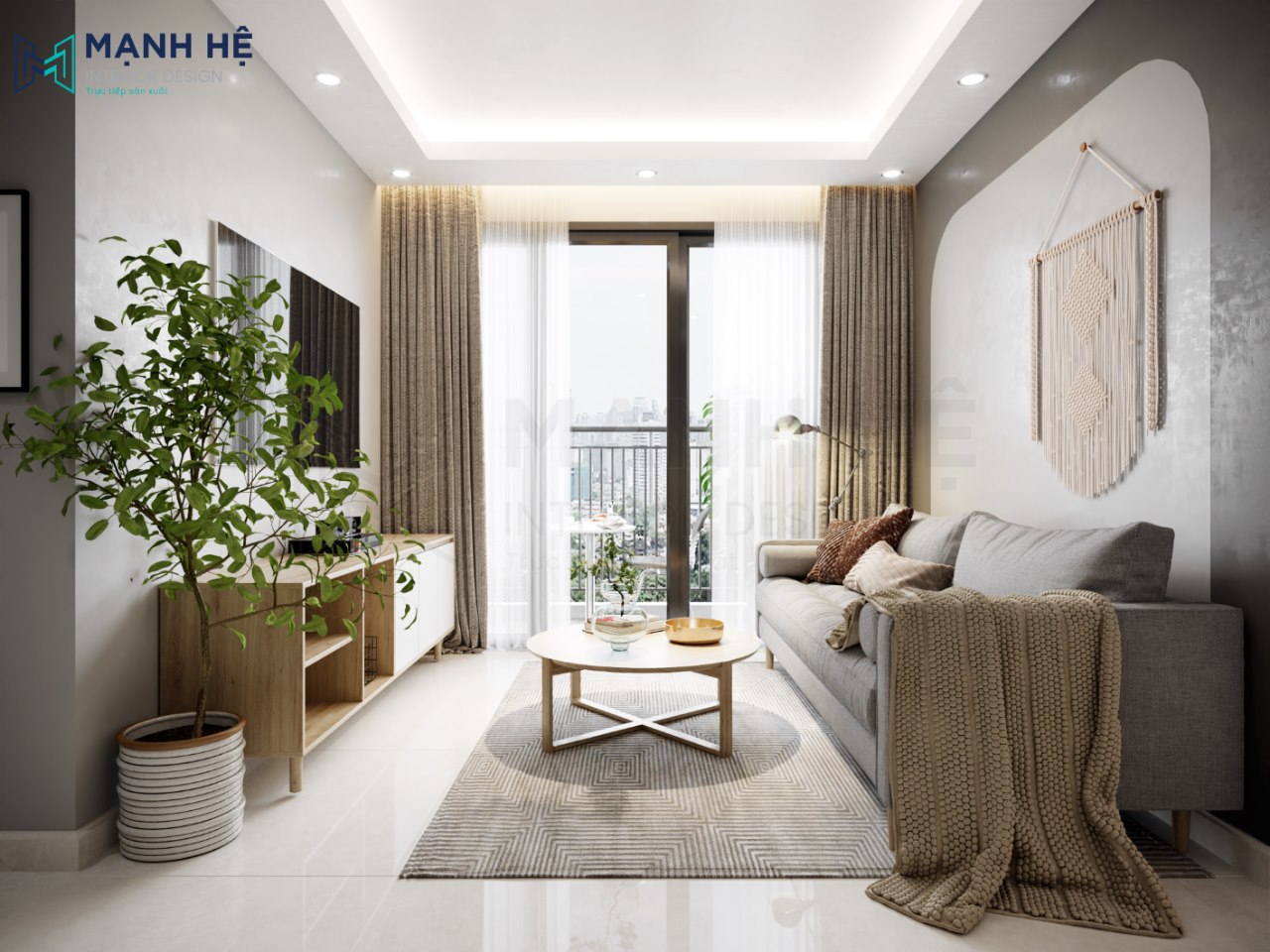 Không gian phòng khách nhỏ được tối ưu hóa đồ nội thất