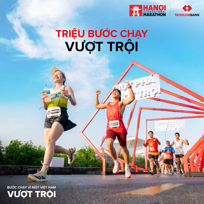 Giải Marathon Quốc tế Hà Nội Techcombank 2026 tiếp tục mang đến sân chơi dành cho cộng đồng yêu chạy bộ