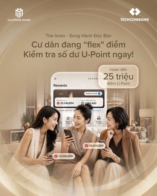 Nhận được đặc quyền hoàn lên đến 25 triệu điểm U-Point khi đồng hành cùng The Inner