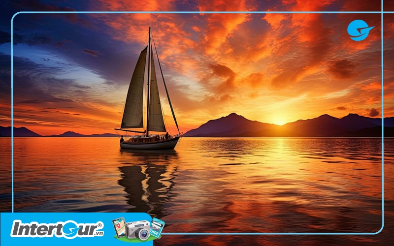 Tối muộn, bến du thuyền rực sáng như một khoảnh khắc bình yên và hòa bình