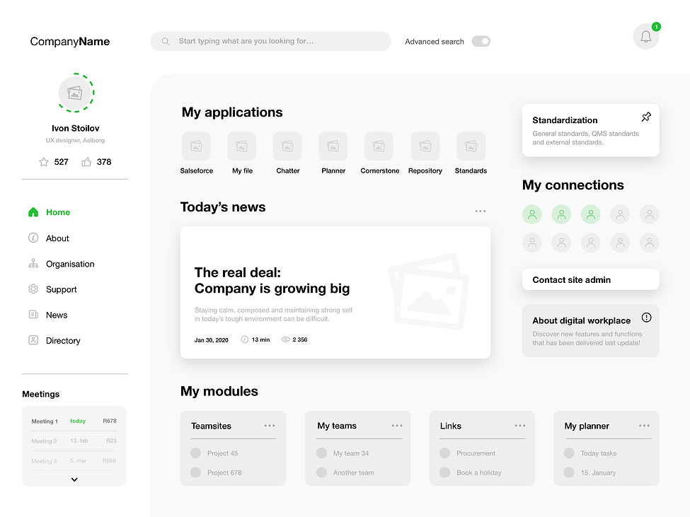 Ví dụ High-Fidelity Wireframes hoàn chỉnh