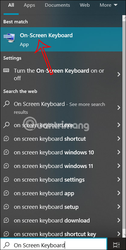 Mở bàn phím ảo trên Windows