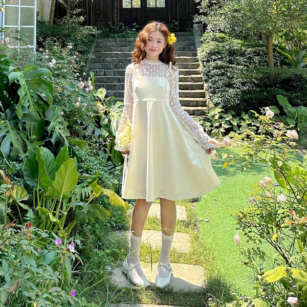 Giày Lolita gót thấp cách phối