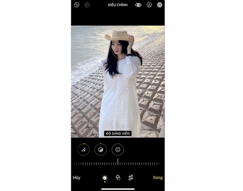 Kết quả sau khi chỉnh sửa trên iPhone