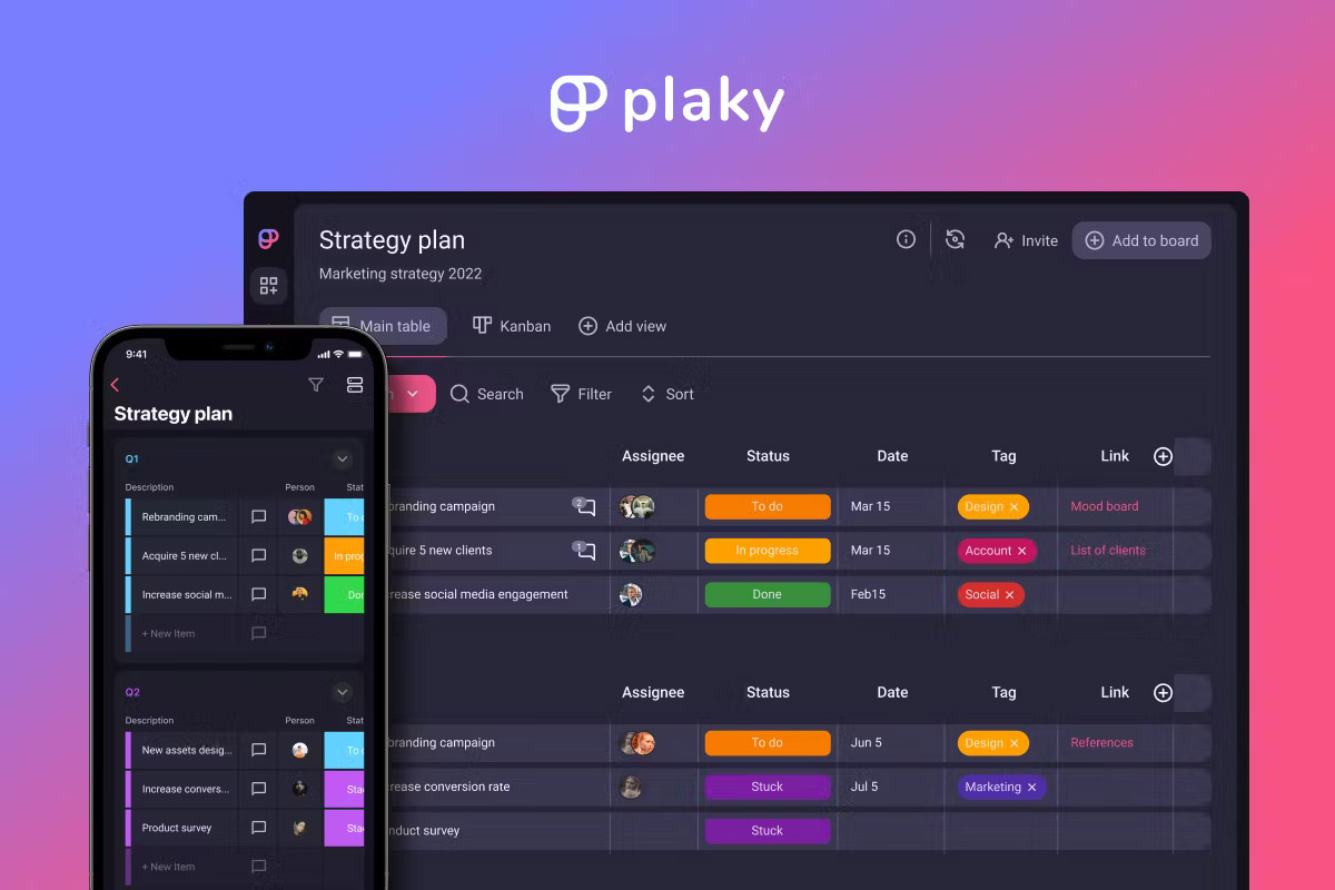 Ứng dụng lập kế hoạch Plaky