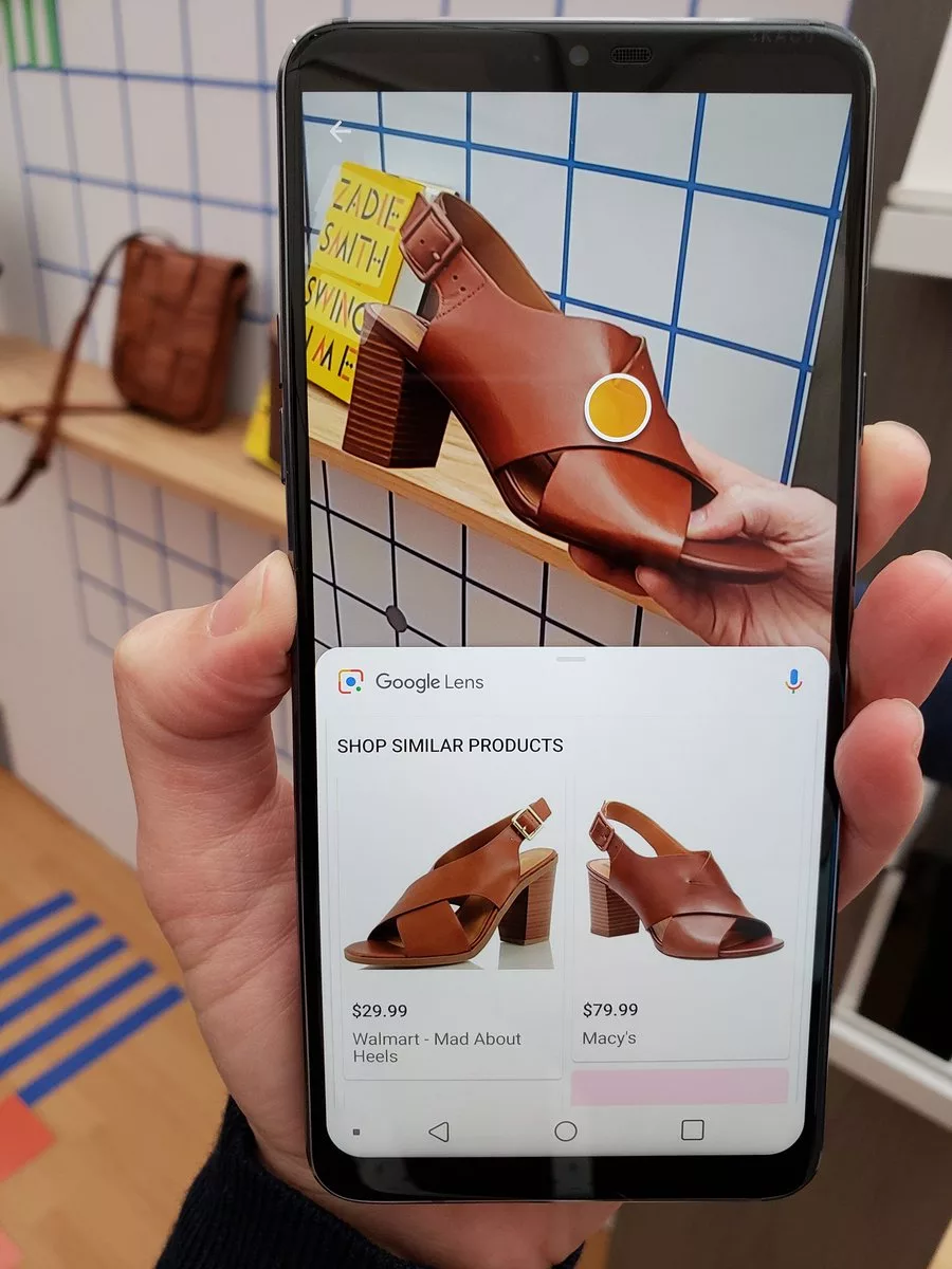 Giao diện tìm kiếm thời trang bằng hình ảnh trên Google Lens