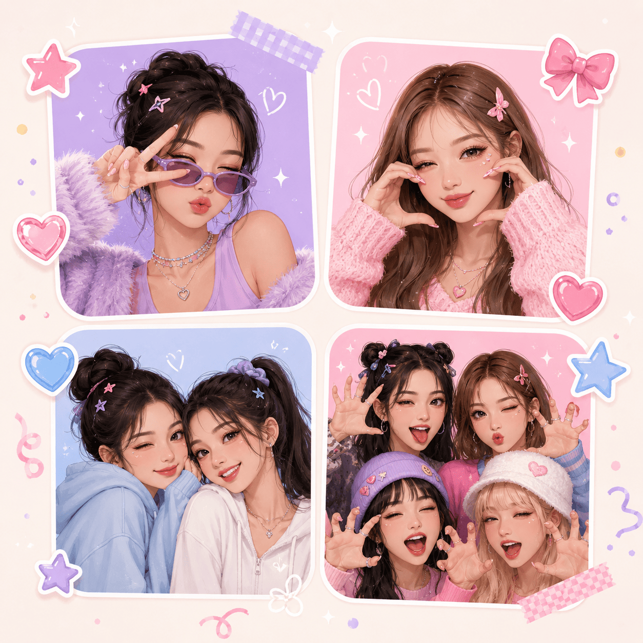 Các kiểu tạo dáng chụp ảnh photobooth
