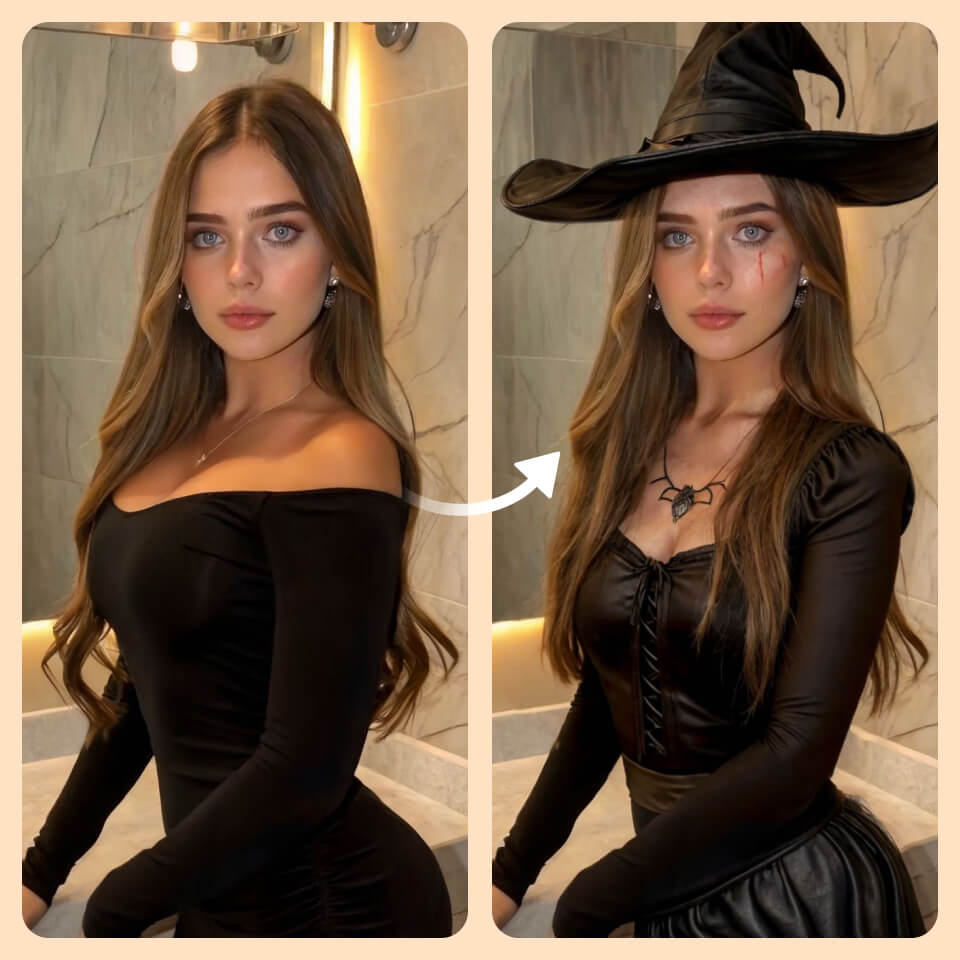Phòng thay quần áo AI cho Halloween