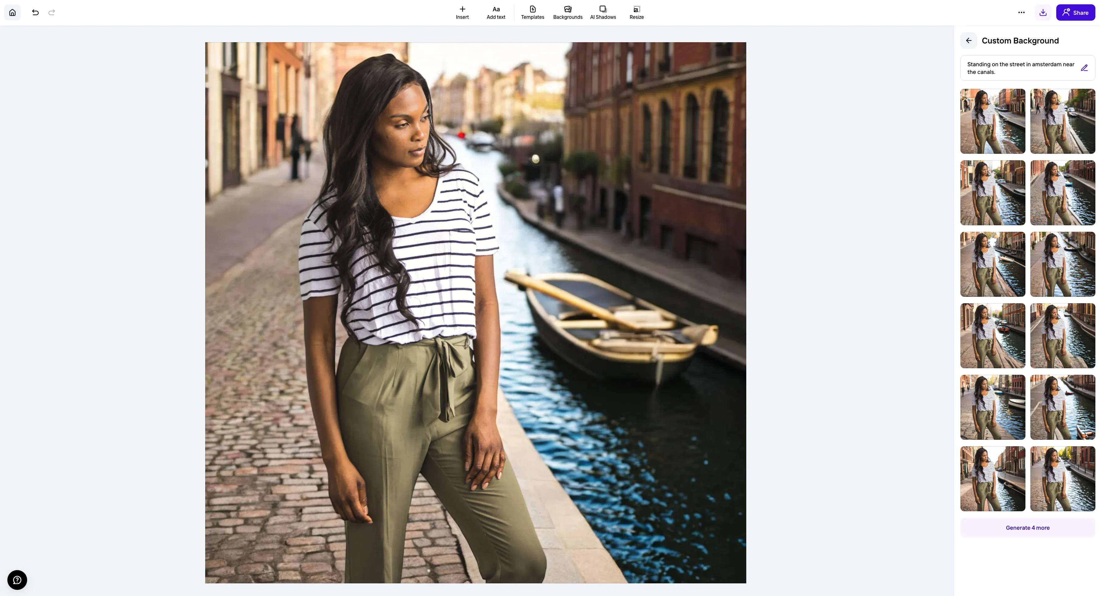 Prompt-based background: Amsterdam