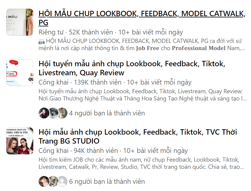 Lựa chọn người mẫu lookbook phù hợp qua các kênh thông tin