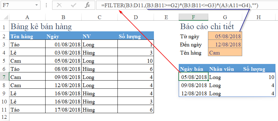 Hàm filter nhiều điều kiện