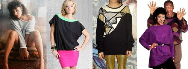 Áo dáng rộng oversized phong cách thập niên 80