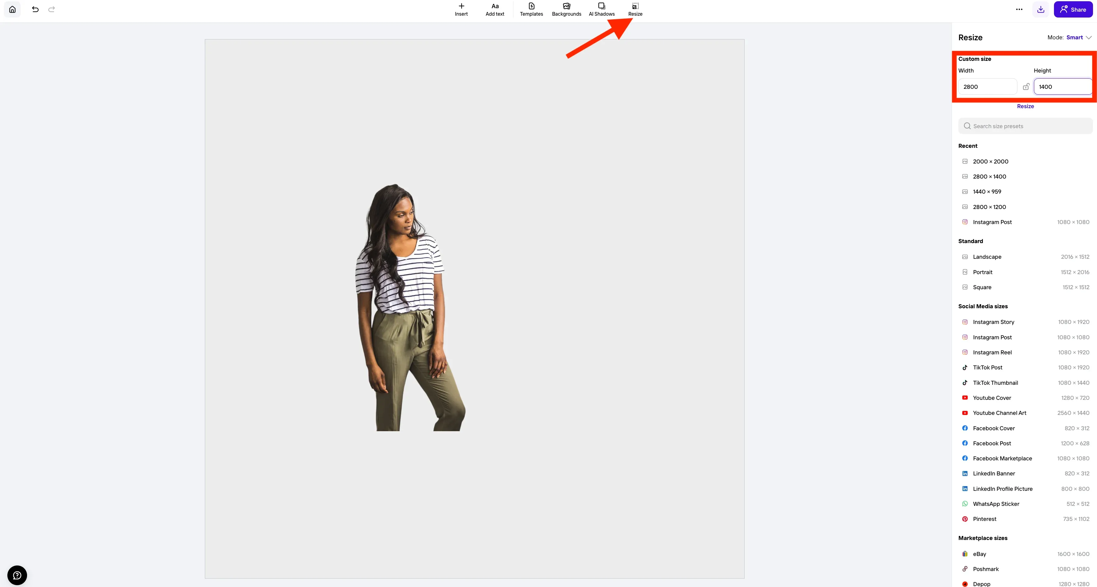 Resize tool 1