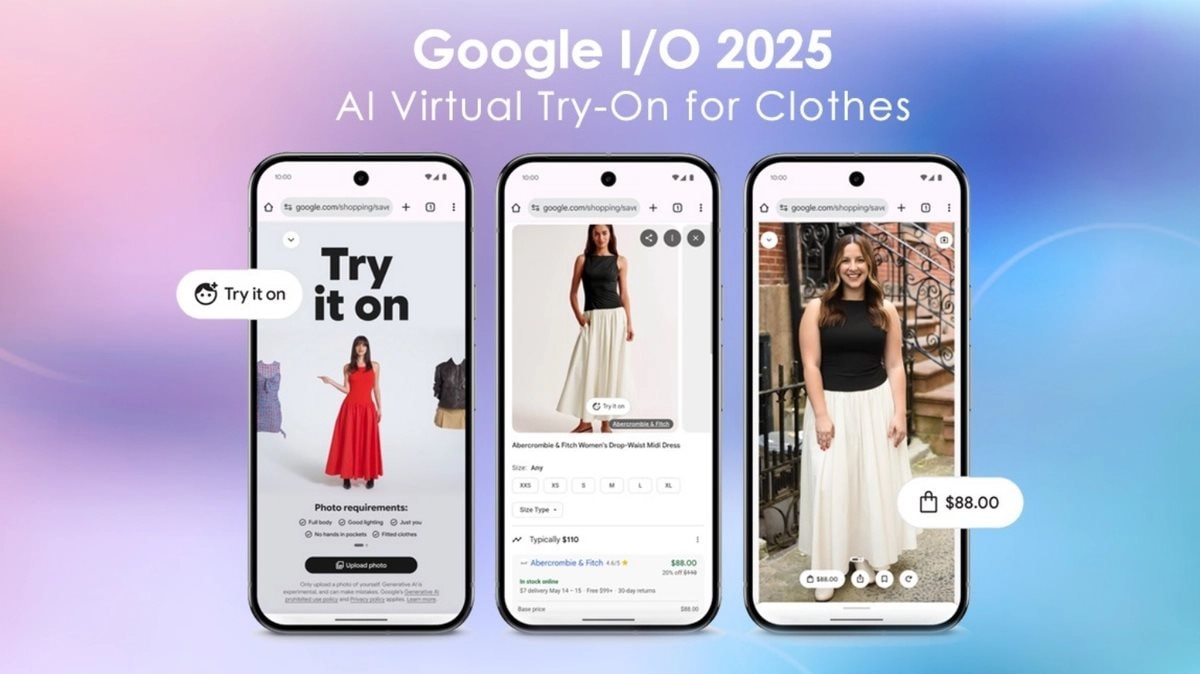 Tính năng thử đồ ảo trên Google Photos giúp phối outfit từ tủ đồ kỹ thuật số