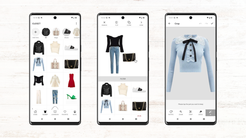 Giao diện Smart Closet