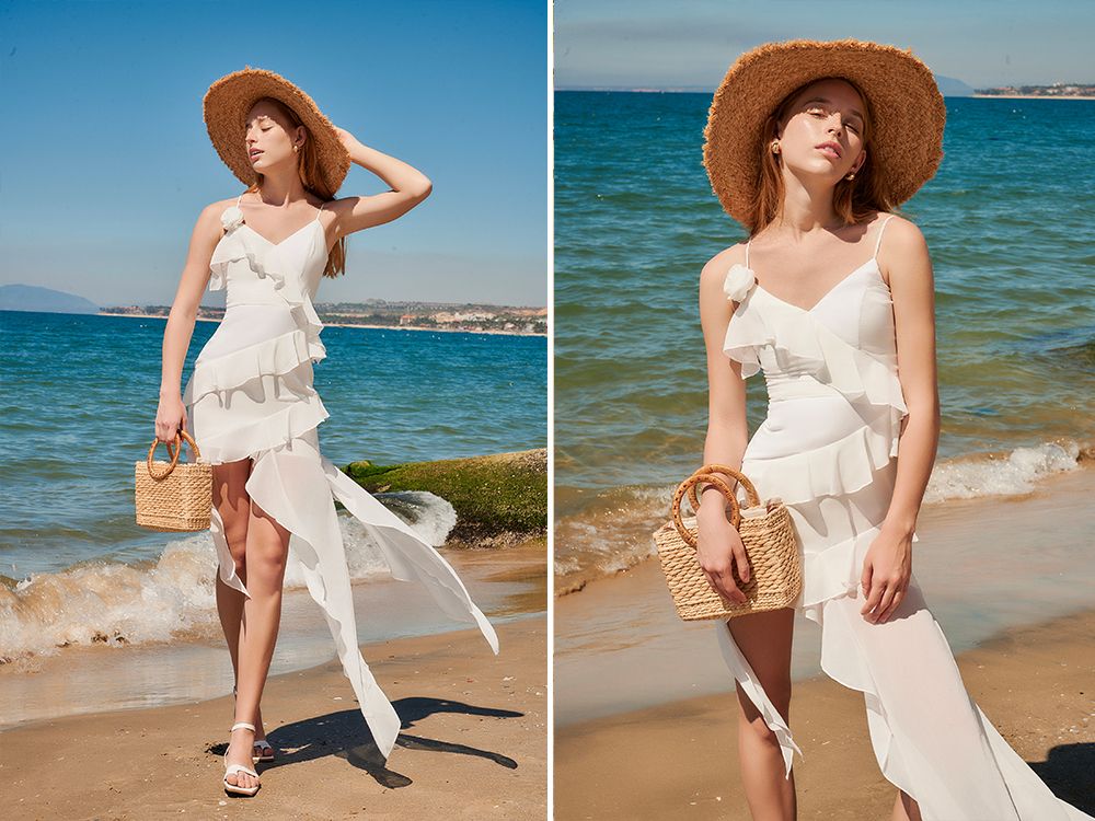 Bảng màu lookbook mùa hè với sắc trắng, be và pastel dịu mắt