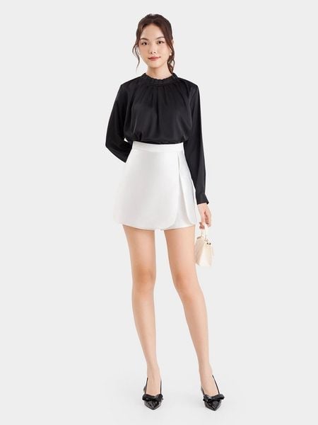 Áo tay dài xếp ly thanh lịch
