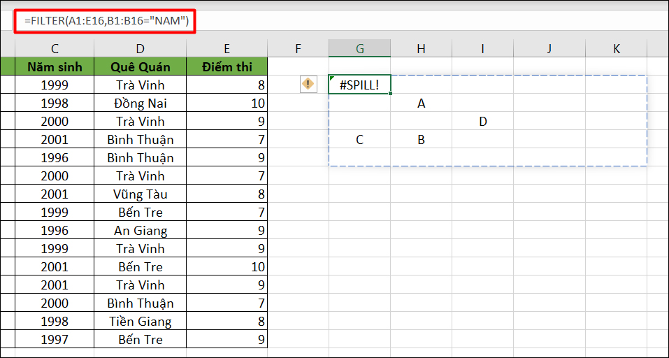 Lỗi CALC khi tham chiếu vòng
