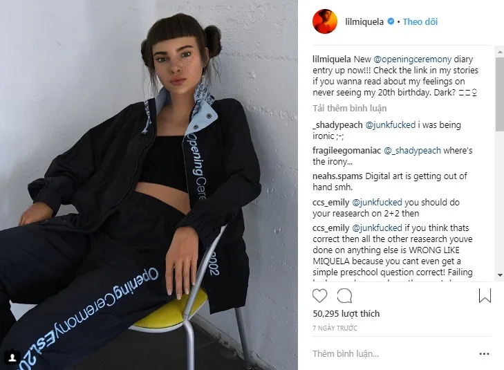 Người mẫu kỹ thuật số instagram